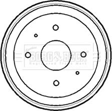 Borg & Beck BBR7161 - Спирачен барабан vvparts.bg