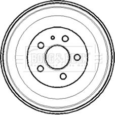 Borg & Beck BBR7100 - Спирачен барабан vvparts.bg