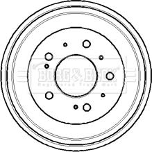 Borg & Beck BBR7101 - Спирачен барабан vvparts.bg