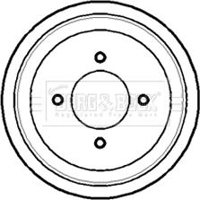 Borg & Beck BBR7112 - Спирачен барабан vvparts.bg