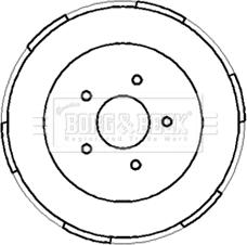 Borg & Beck BBR7186 - Спирачен барабан vvparts.bg