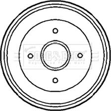 Borg & Beck BBR7188 - Спирачен барабан vvparts.bg