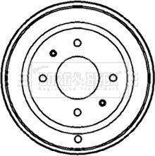 Borg & Beck BBR7132 - Спирачен барабан vvparts.bg