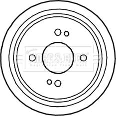 Borg & Beck BBR7241 - Спирачен барабан vvparts.bg