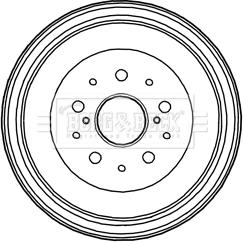 Borg & Beck BBR7227 - Спирачен барабан vvparts.bg