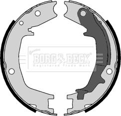 Borg & Beck BBS6447 - Комплект спирачна челюст, ръчна спирачка vvparts.bg