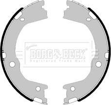 Borg & Beck BBS6466 - Комплект спирачна челюст, ръчна спирачка vvparts.bg