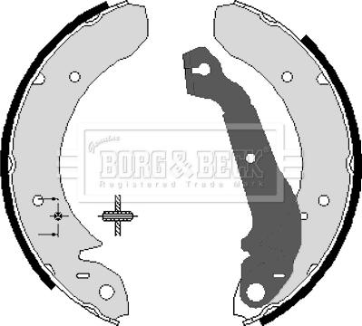 Borg & Beck BBS6053 - Комплект спирачна челюст vvparts.bg