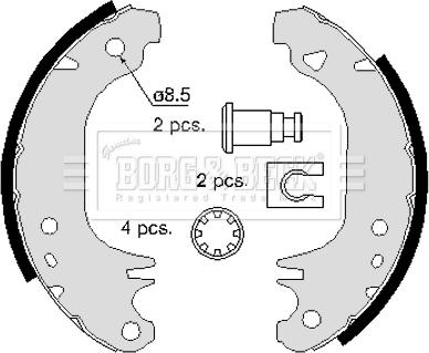 Borg & Beck BBS6065 - Комплект спирачна челюст vvparts.bg