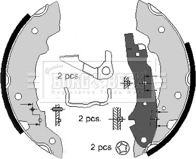 Borg & Beck BBS6060 - Комплект спирачна челюст vvparts.bg