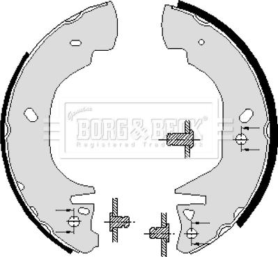 Borg & Beck BBS6024 - Комплект спирачна челюст vvparts.bg