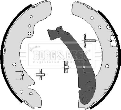 Borg & Beck BBS6195 - Комплект спирачна челюст vvparts.bg