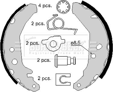 Borg & Beck BBS6149 - Комплект спирачна челюст vvparts.bg