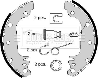 Borg & Beck BBS6156 - Комплект спирачна челюст vvparts.bg