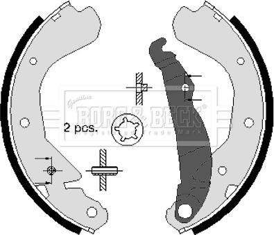 Borg & Beck BBS6104 - Комплект спирачна челюст vvparts.bg