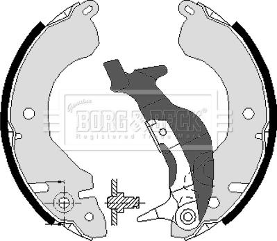 Borg & Beck BBS6117 - Комплект спирачна челюст vvparts.bg