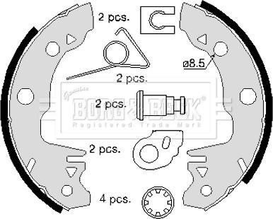 Borg & Beck BBS6123 - Комплект спирачна челюст vvparts.bg