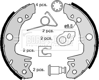 Borg & Beck BBS6127 - Комплект спирачна челюст vvparts.bg