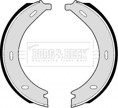 Borg & Beck BBS6257 - Комплект спирачна челюст, ръчна спирачка vvparts.bg