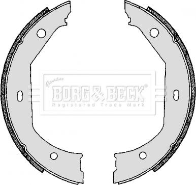 Borg & Beck BBS6267 - Комплект спирачна челюст, ръчна спирачка vvparts.bg