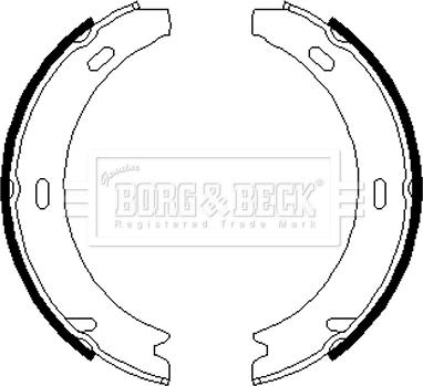 Borg & Beck BBS6219 - Комплект спирачна челюст, ръчна спирачка vvparts.bg