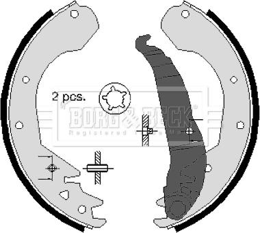 Borg & Beck BBS6215 - Комплект спирачна челюст vvparts.bg