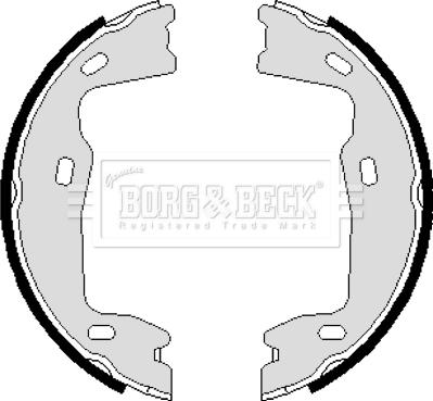 Borg & Beck BBS6238 - Комплект спирачна челюст, ръчна спирачка vvparts.bg