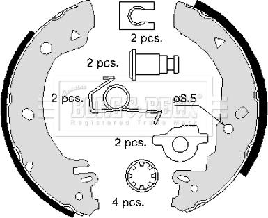 Borg & Beck BBS6221 - Комплект спирачна челюст vvparts.bg