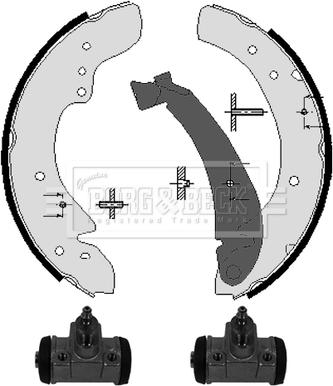 Borg & Beck BBS1125K - Комплект спирачна челюст vvparts.bg