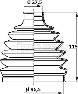 Borg & Beck BCB6411 - Маншон, полуоска vvparts.bg