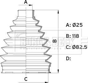 Borg & Beck BCB6417 - Маншон, полуоска vvparts.bg