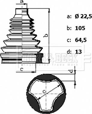 Borg & Beck BCB6434 - Маншон, полуоска vvparts.bg