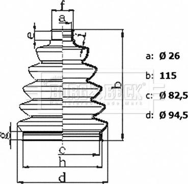 Borg & Beck BCB6435 - Маншон, полуоска vvparts.bg