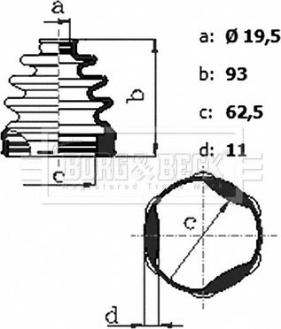 Borg & Beck BCB6431 - Маншон, полуоска vvparts.bg