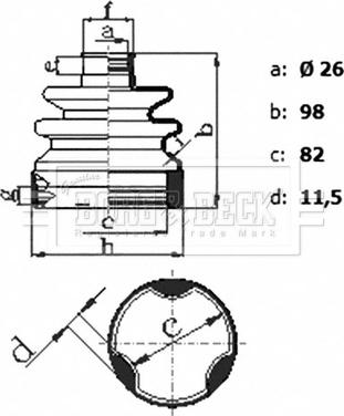 Borg & Beck BCB6433 - Маншон, полуоска vvparts.bg