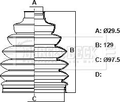 Borg & Beck BCB6427 - Маншон, полуоска vvparts.bg