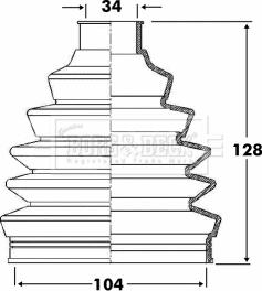 Borg & Beck BCB6090 - Маншон, полуоска vvparts.bg