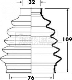 Borg & Beck BCB6091 - Маншон, полуоска vvparts.bg