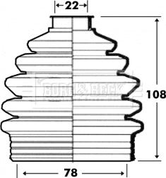 Borg & Beck BCB6098 - Маншон, полуоска vvparts.bg