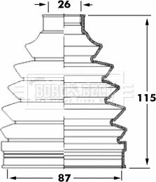 Borg & Beck BCB6049 - Маншон, полуоска vvparts.bg