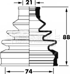 Borg & Beck BCB6045 - Маншон, полуоска vvparts.bg