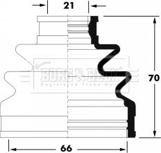 Borg & Beck BCB6040 - Маншон, полуоска vvparts.bg