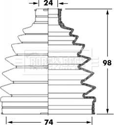 Borg & Beck BCB6041 - Маншон, полуоска vvparts.bg