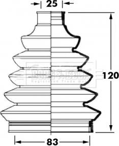 Borg & Beck BCB6048 - Маншон, полуоска vvparts.bg