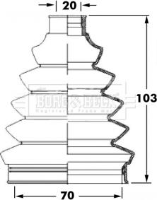 Borg & Beck BCB6047 - Маншон, полуоска vvparts.bg