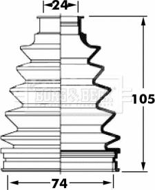 Borg & Beck BCB6059 - Маншон, полуоска vvparts.bg