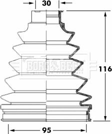 Borg & Beck BCB6051 - Маншон, полуоска vvparts.bg