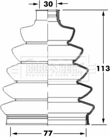 Borg & Beck BCB6069 - Маншон, полуоска vvparts.bg