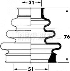 Borg & Beck BCB6063 - Маншон, полуоска vvparts.bg