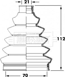 Borg & Beck BCB6067 - Маншон, полуоска vvparts.bg